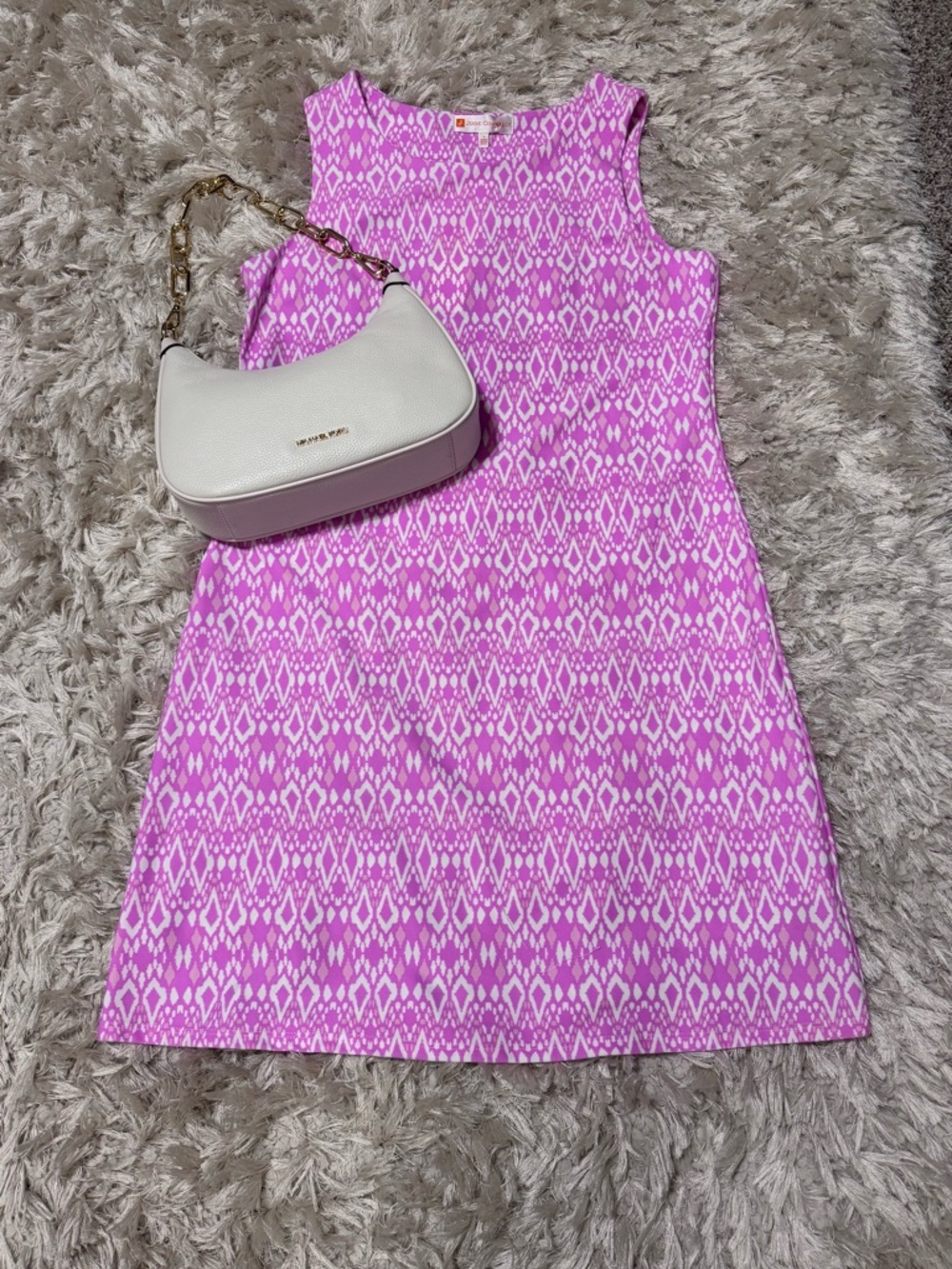 ✨Brand New Jude Connally Pink and White Sleeveless Sheath Dress 👗 ✨
